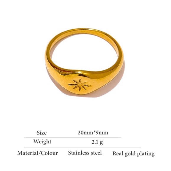 💫18K gold plated star ring - Picture 3 of 4